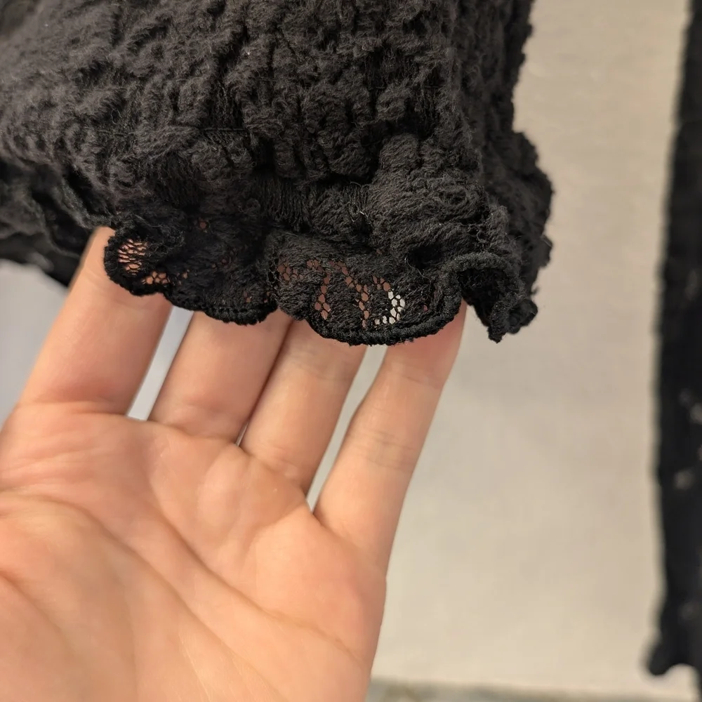 Hottopic Elegant Black Lace Blouse
